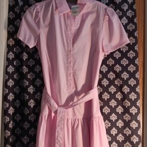 Chic Light Pink Maxi Dress with Belt